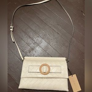 NWT Steve Madden vanilla baprill clutch shoulder purse